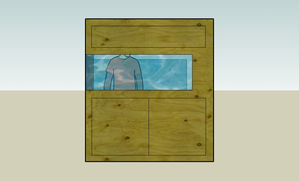 Planungsskizze des Aquariums